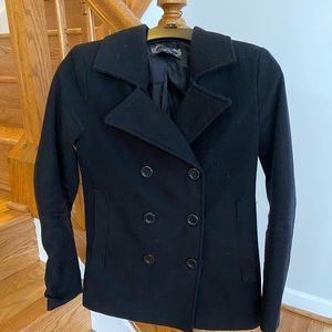 Pea coat black